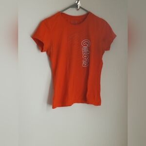 Vintage Florida Gators Shirt  Women Medium Orange Fitted Short Sleeve Tees 90's